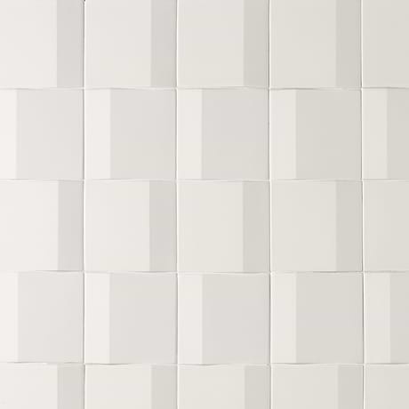 Zeal Edge White 5x5 3D Matte Porcelain Tile