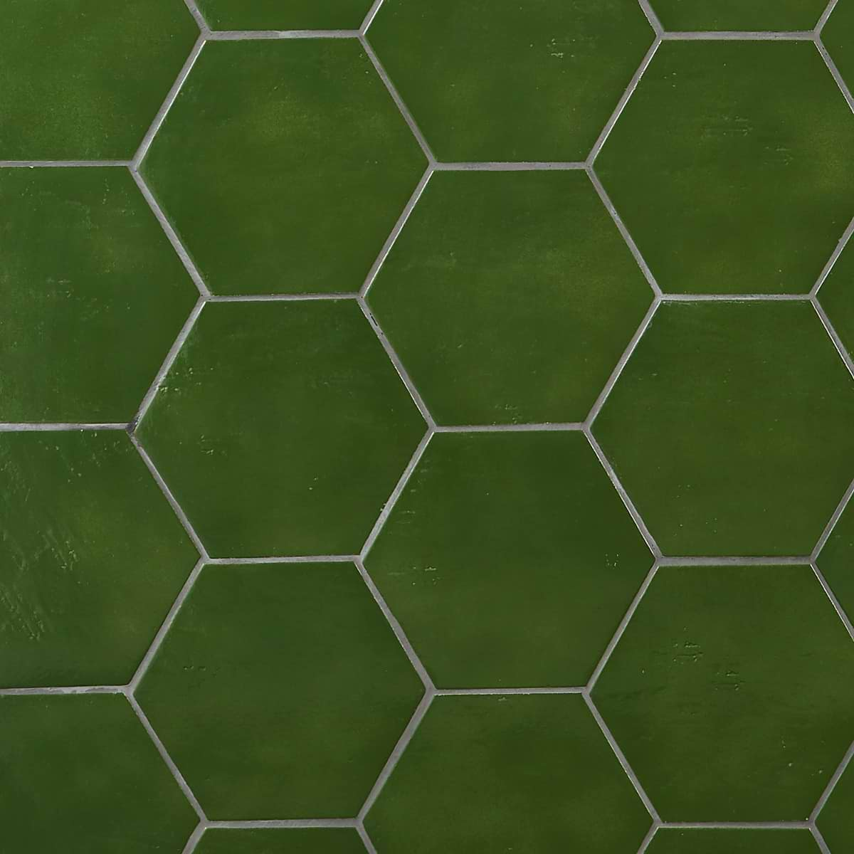 Cavallo Monaco Green 7" Hexagon Glossy Porcelain Tile