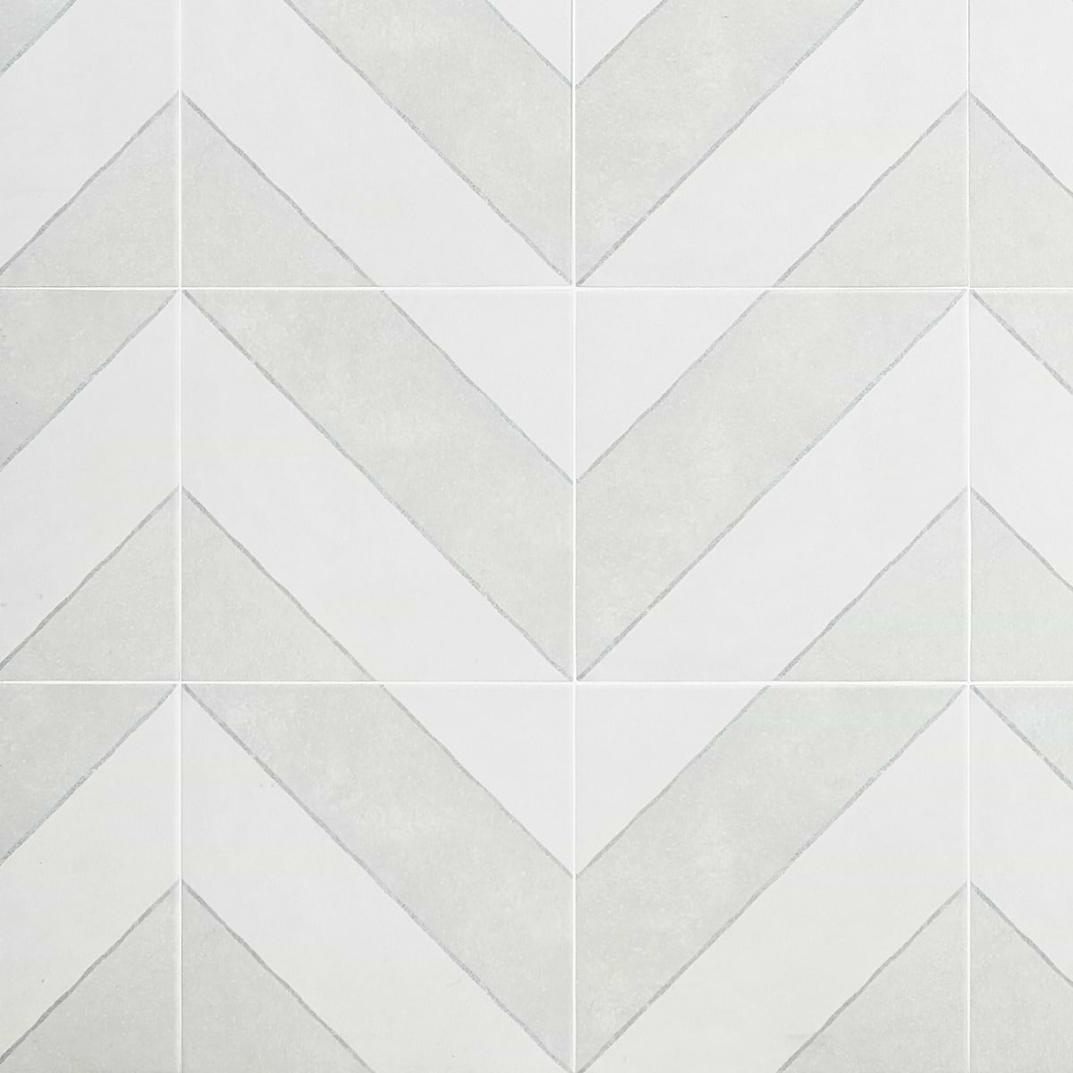 Auteur Chevron Ash Gray 9x9 Matte Porcelain Tile