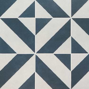 Auteur Kaleidoscope Navy Blue 9x9 Matte Porcelain Tile