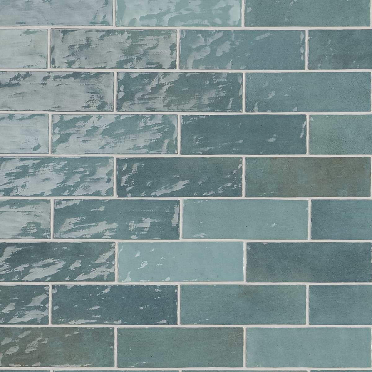 Portmore Aqua Blue 3x8 Glossy Ceramic Subway Tile