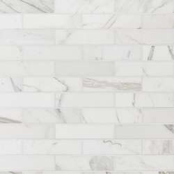 Calacatta White Gold 2x8 Honed Marble Subway Tile