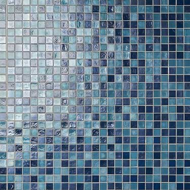 Ohana Sapphire Blue 1x1 Polished Glass Mosaic