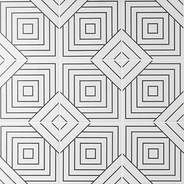 B2W Black & White Line Positive 8x8 Matte Porcelain Tile