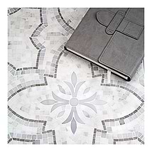 Primrose Bianco Grigio Marble Polished Mosaic Tile