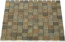 Emperial Roman Forest Trail Deco 1x1 Glass Tile