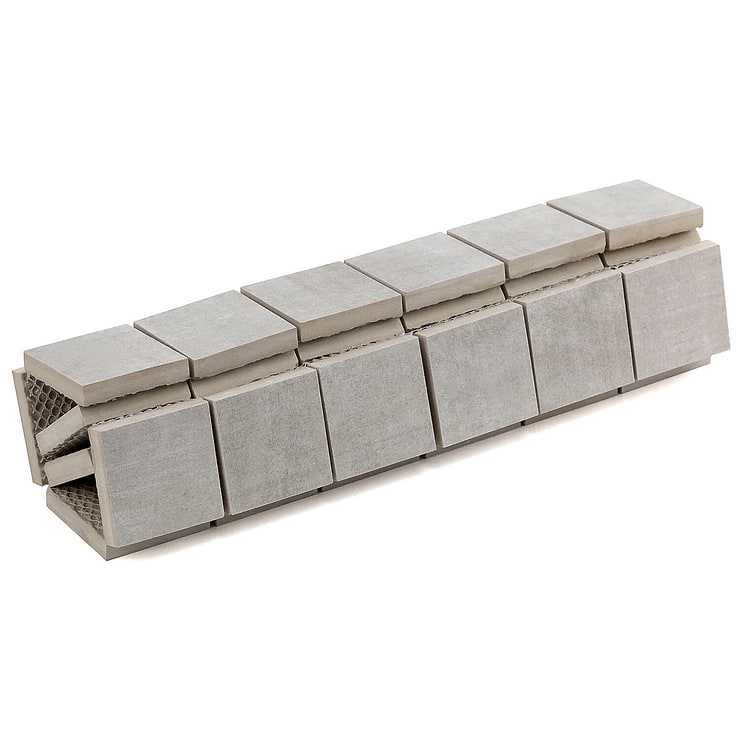 Basic Cement Silver 2x2 Matte Porcelain Mosaic Tile