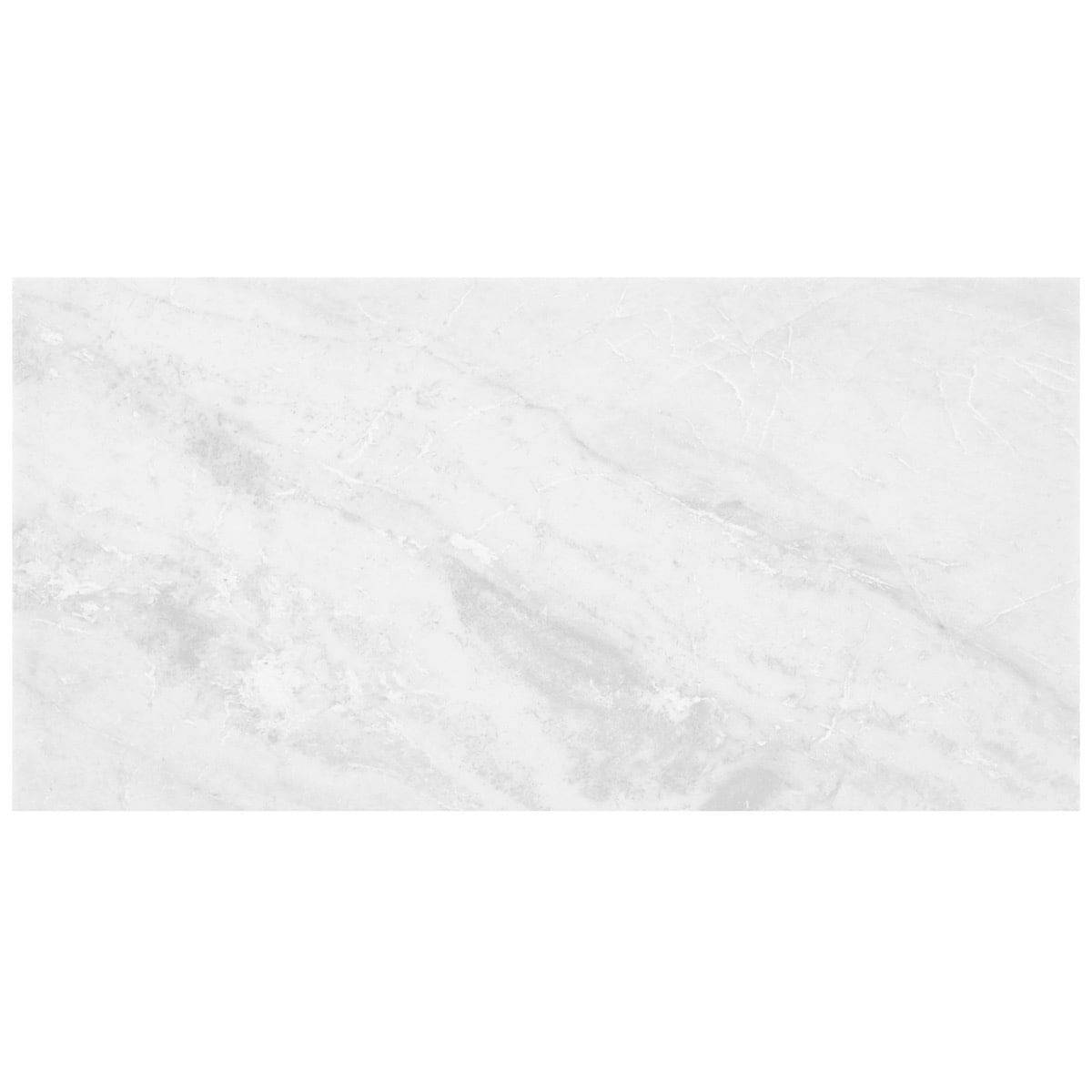 Alaska White 12x24" Polished Marble Tile