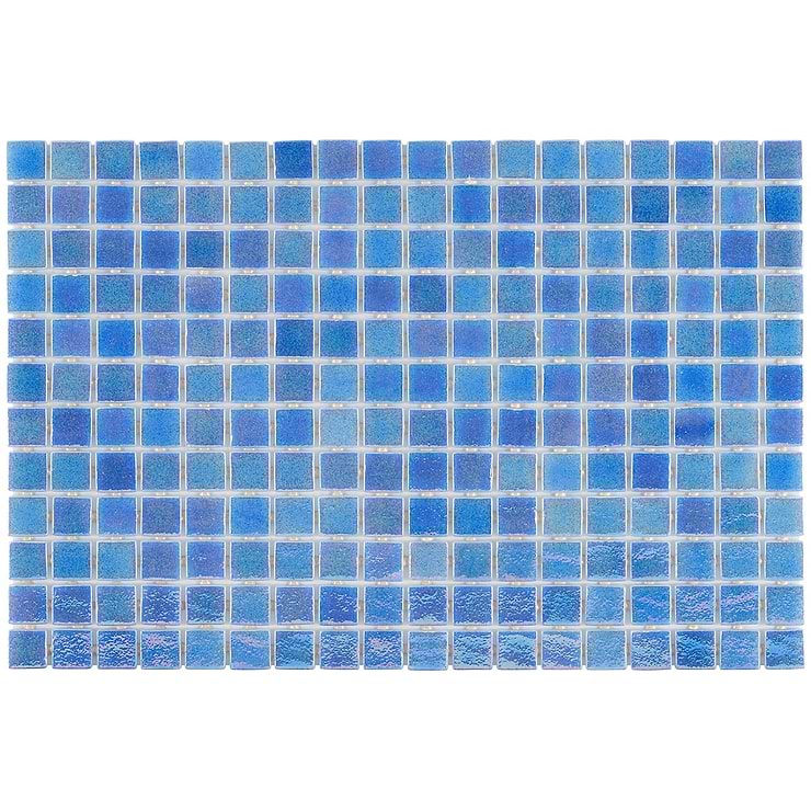 Swim Saint Lucia Light Blue 1x1 Glossy Glass Mosaic Tile