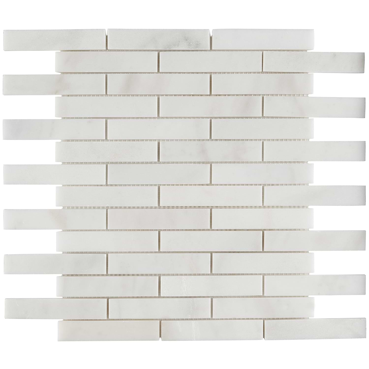 White Jade 1"x4" Polished Marble Mosaic Tile