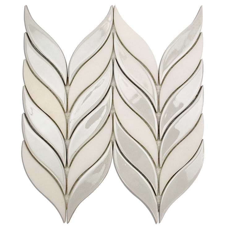 Nabi Sprig Glacier White Marble And Ceramic Tile