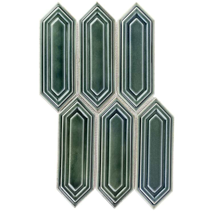 Nabi Deep Emerald Hexagon Ceramic Tile
