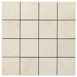 Crema Marfil Beige 3x3 Honed Mosaic Tile