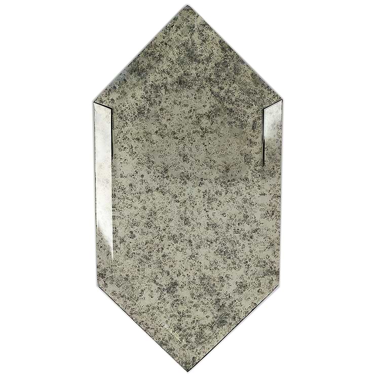Beveled Paris Gray Hexagon Glass Tile