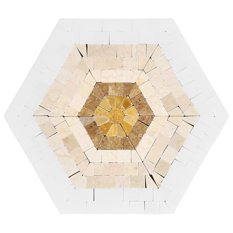 Ako Multicolor Mix 6" Hexagon Micro Mosaic Tile