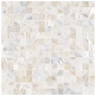 Mother of Pearl LPS Beige Small Squares Polished Peel & Stick Pearl Shell Mosaic