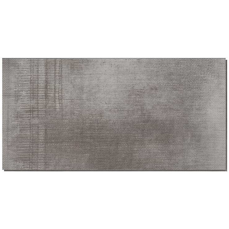 Ristretto LVT Dark Gray 12x24 Fabric Look Rigid Core Click Luxury Vinyl Tile 