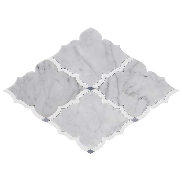 Vanguard White & Gray Polished Marble Tile