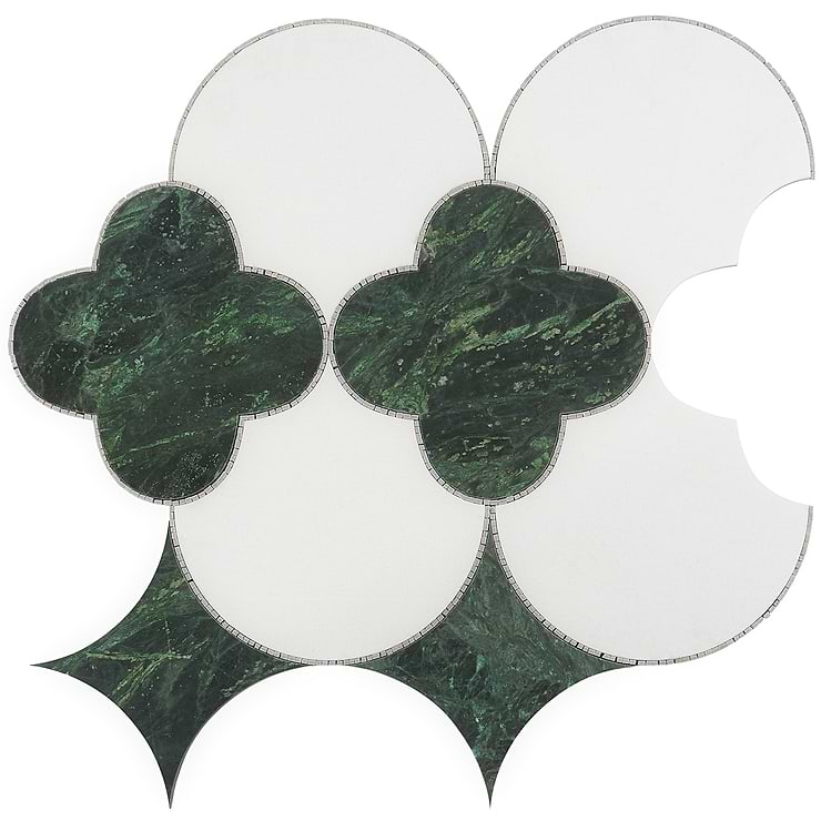 Layla Verde Polished Marble Mosaic Tile