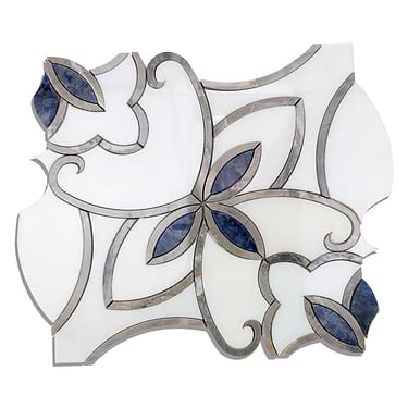 Eminence Sansa White Polished Marble Mosaic