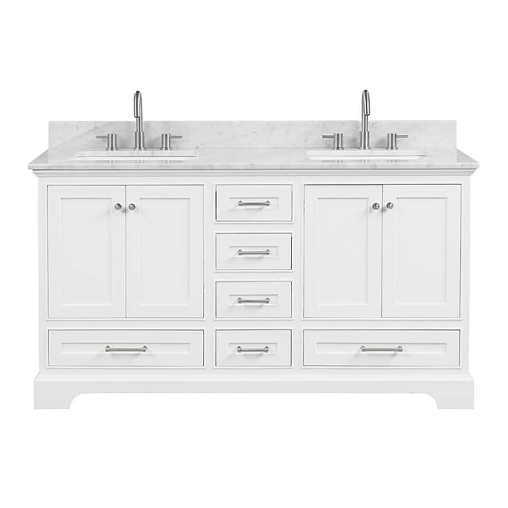 Glendale 60'' White Vanity And Marble Counter