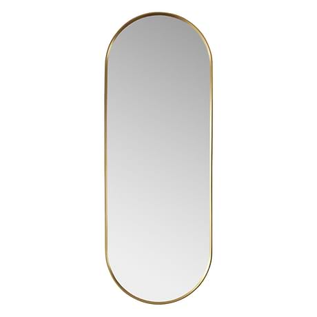 Olinda Brushed Gold 18x48" Framed Oval Mirror