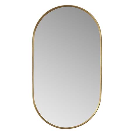 Olinda Brushed Gold 20x36" Framed Oval Mirror