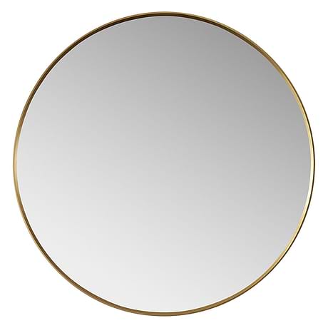 Olinda Brushed Gold 35.4" Framed Round Mirror