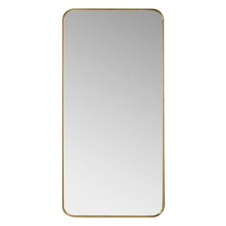 Olinda Brushed Gold 18x36" Framed Rectangle Mirror