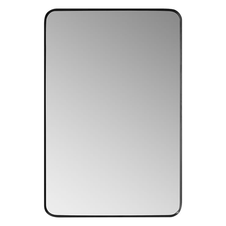 Olinda Brushed Black 24x36" Framed Rectangle Mirror