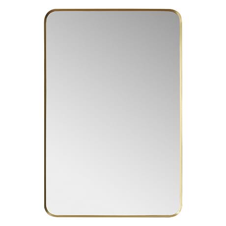 Olinda Brushed Gold 24x36" Framed Rectangle Mirror