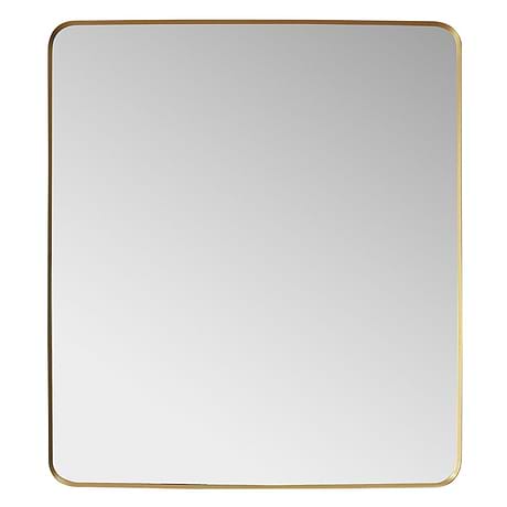 Olinda Brushed Gold 32x36" Framed Rectangle Mirror