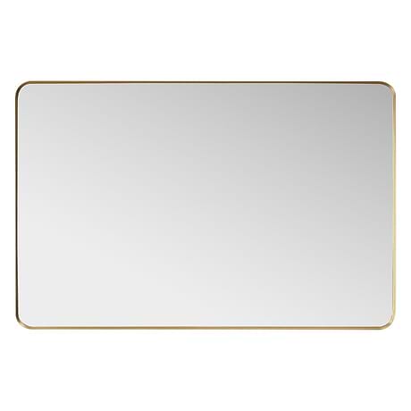 Olinda Brushed Gold 48x32" Framed Rectangle Mirror