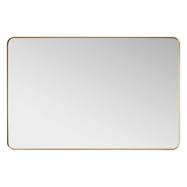 Olinda Brushed Gold 48x32" Framed Rectangle Mirror