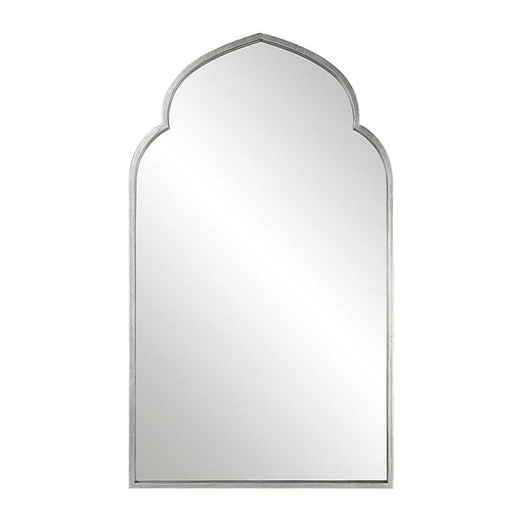 Rialto Kasbah Silver 22x38" Framed Arched Mirror