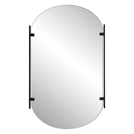 Leeya Black 23x38" Oval Mirror