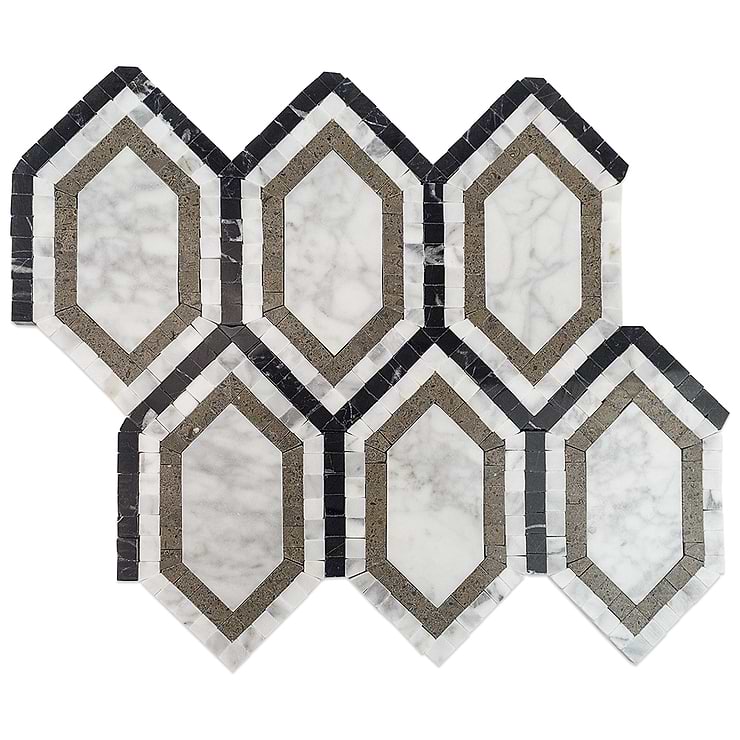 Infinity Carrara Hexagon Marble Tile