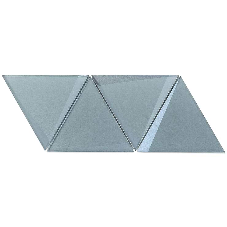 Remington Sage Beveled Triangles Glass Mosaic TIle