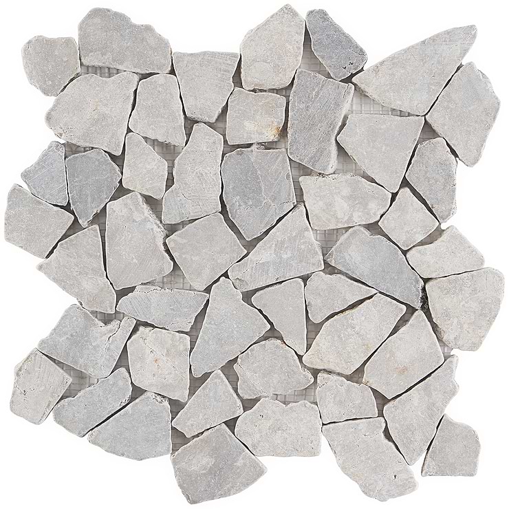 Nature Gray Tumbled Pebble Mosaic