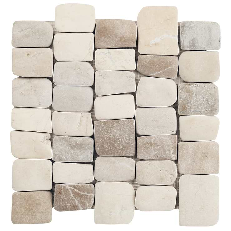 Nature Pathway Lombok Beige 2" Natural Stone Mosaic Tile