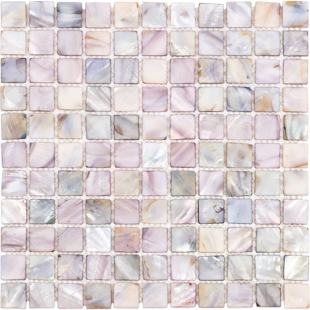 Mother of Pearl Silver 1x1 Polished Mosaic Tile