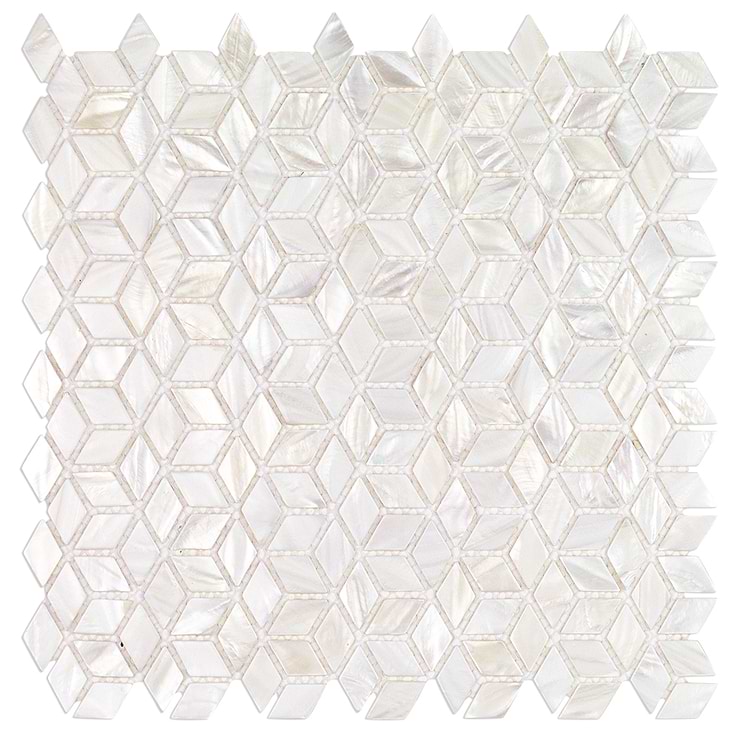 Oyster White Pearl Illusion Tile