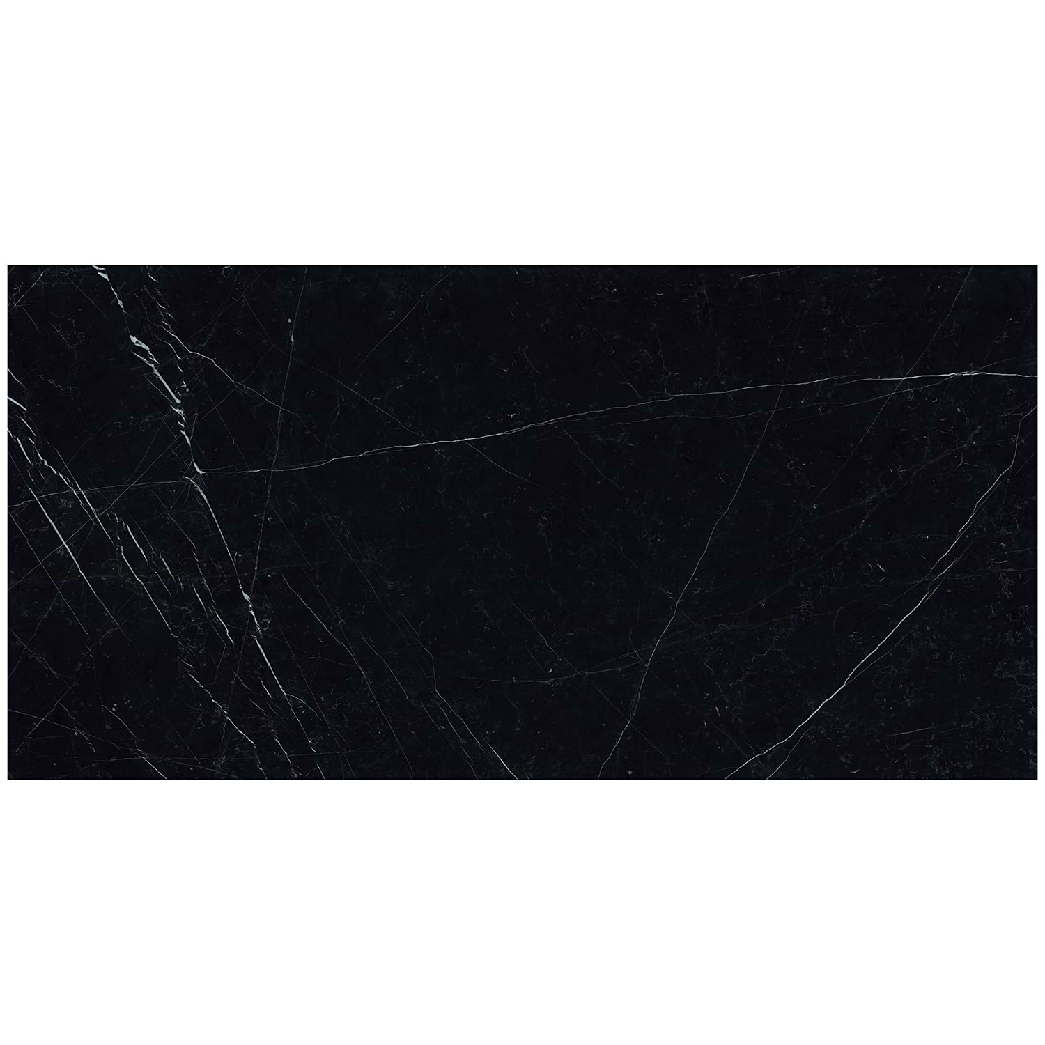 TileBarXL Marmi Slim Black Marquina 30"x60" Polished Porcelain Slab