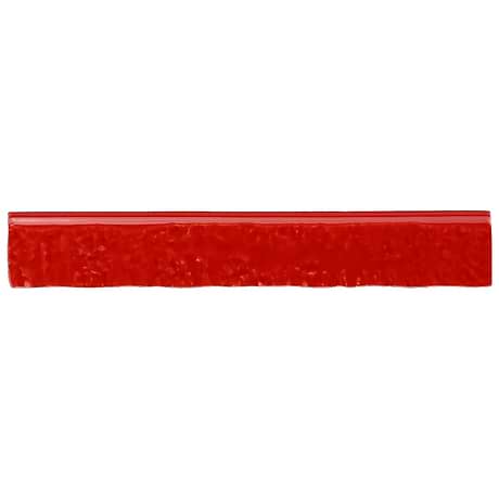 Wabi Sabi Crimson Red 1.5x9 Glossy Ceramic Bullnose