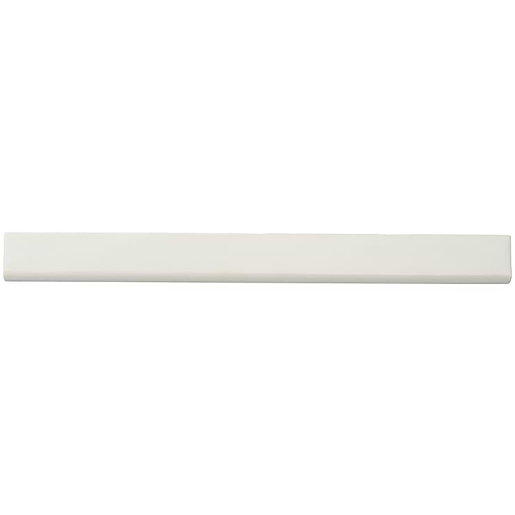 Carolina  Cloud 2X20 Bullnose; in White  White Body; for Backsplash, Bathroom Wall, Shower Wall