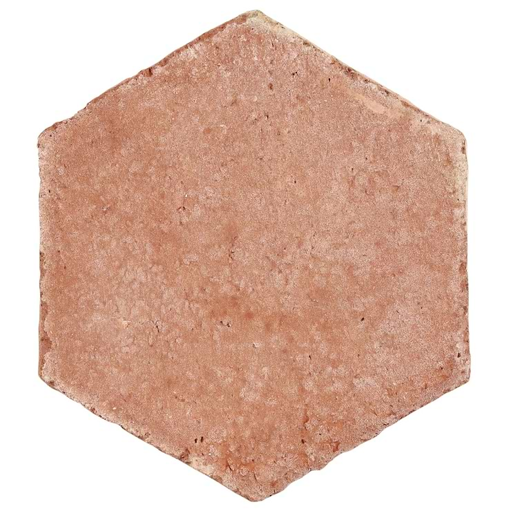 Terra Villa Red 4" Hex Matte Presealed Genuine Terracotta Tile