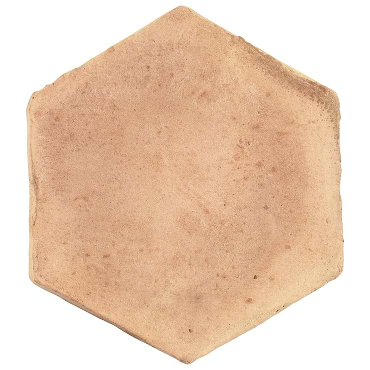 Terra Villa Sand Beige 4" Hex Matte Presealed Genuine Terracotta Tile