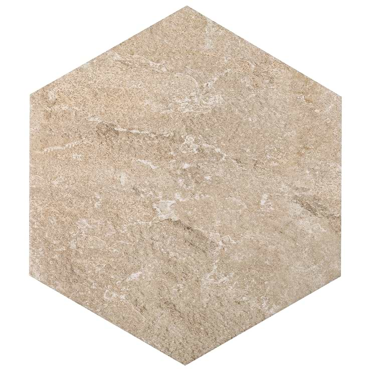 Shala Sand Beige 20" Hexagon Matte Porcelain Tile