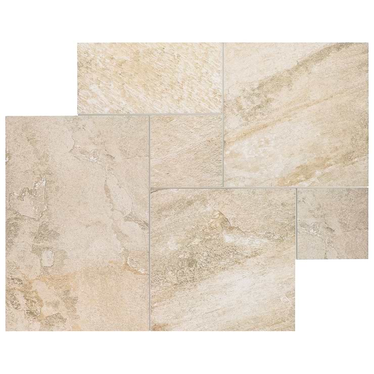 Shala Sand Beige French Pattern Matte Porcelain Tile