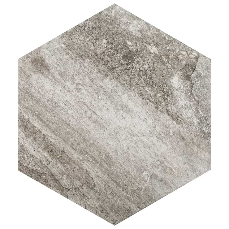 Shala Storm Gray 20” Hexagon Matte Porcelain Tile